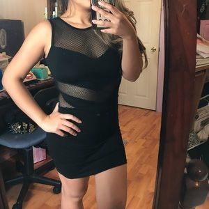 Black mesh dress