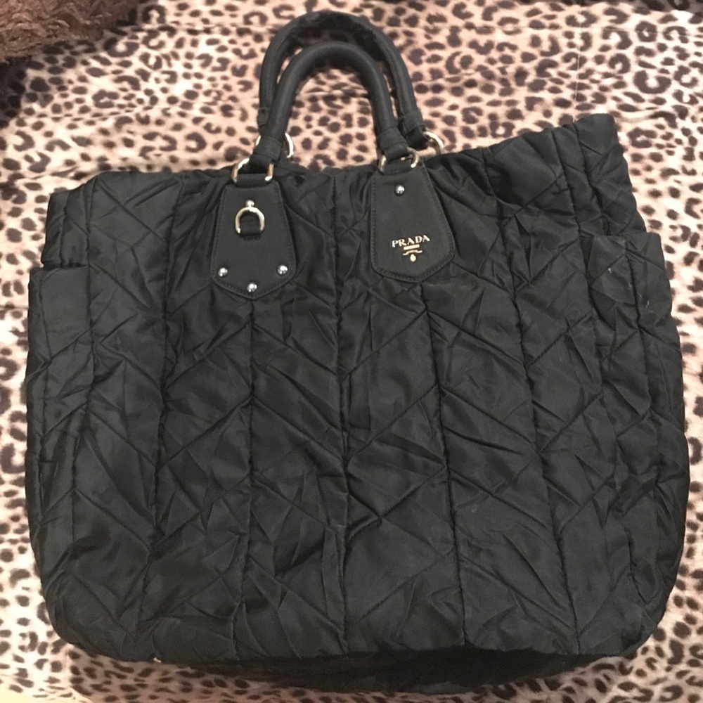 100% AUTHENTIC prada tessuto gaffe handbag