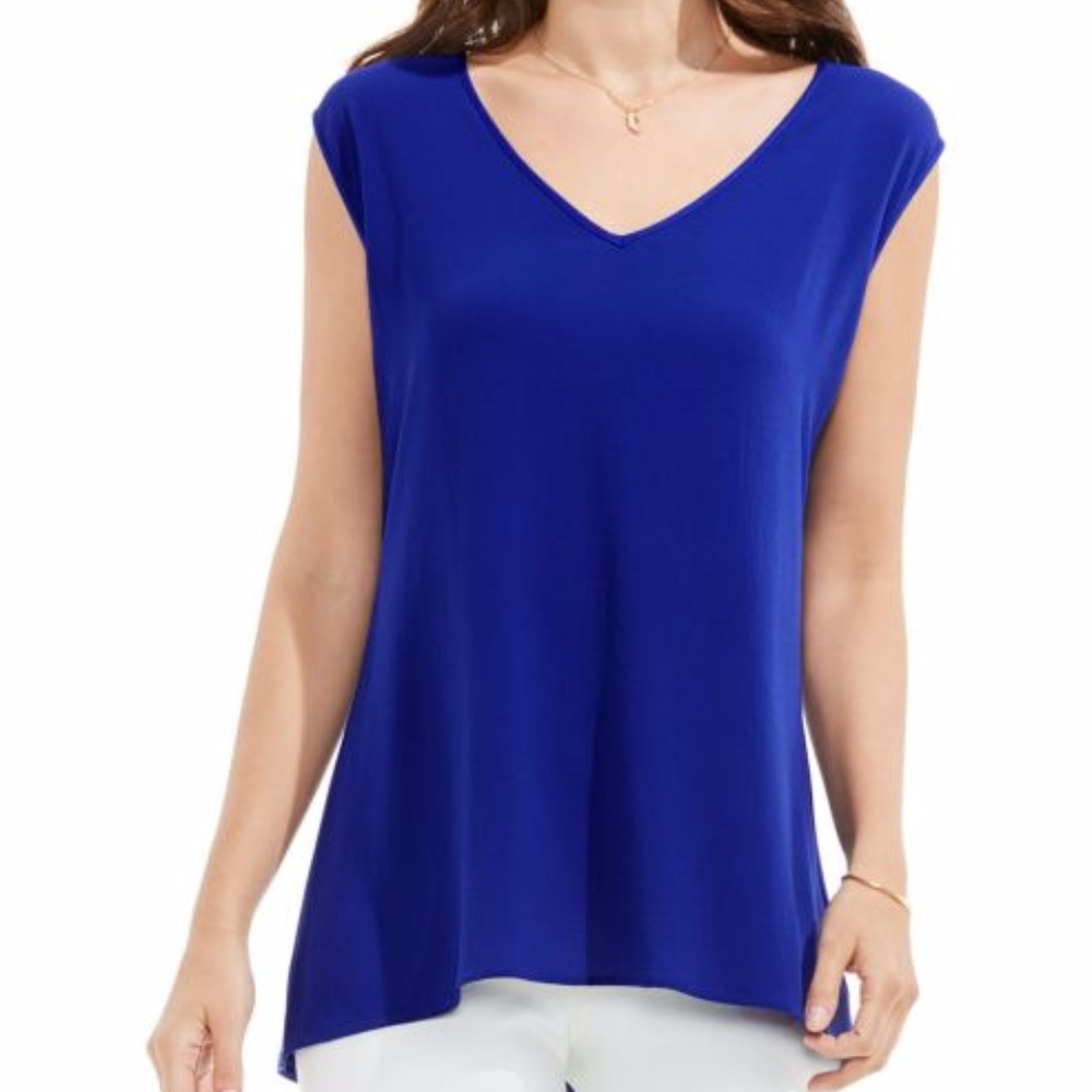 Vince Camuto Cobalt Blue Sleeveless Blouse