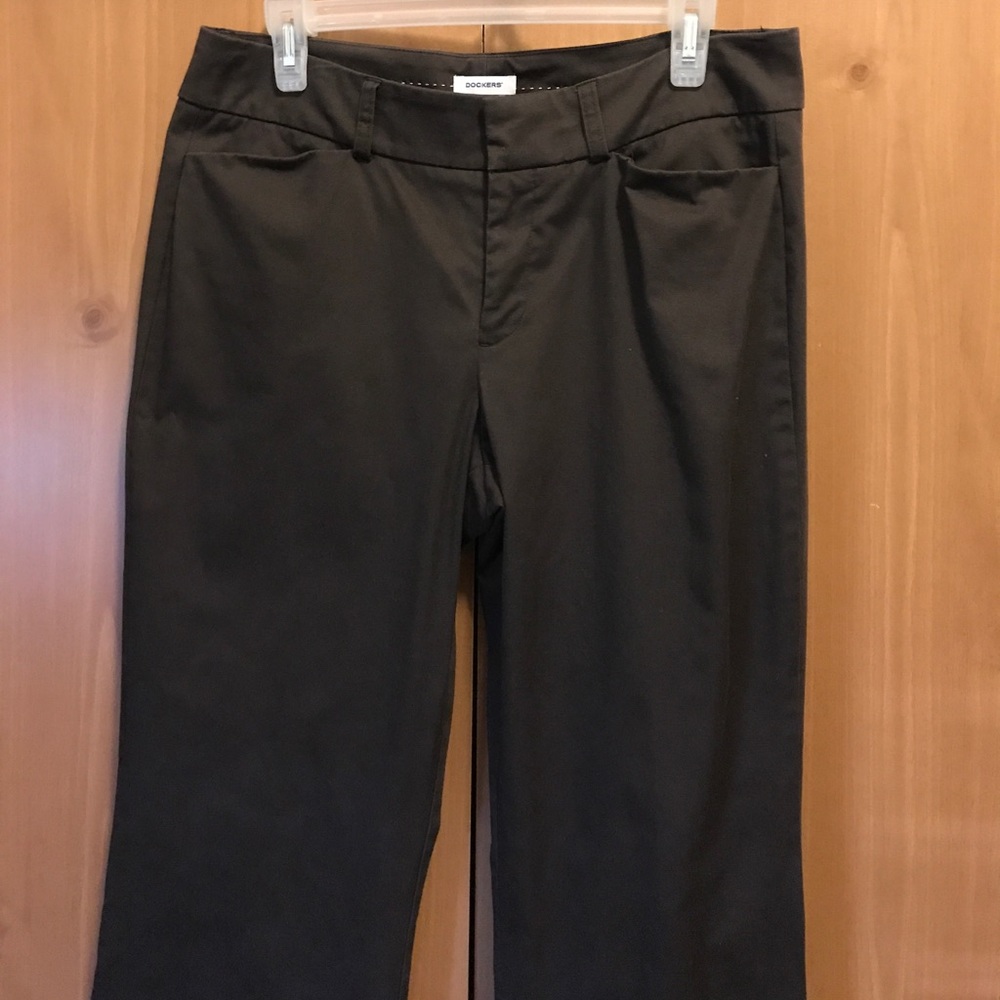 DOCKERS Dark Brown Mid Rise Curvy Pants