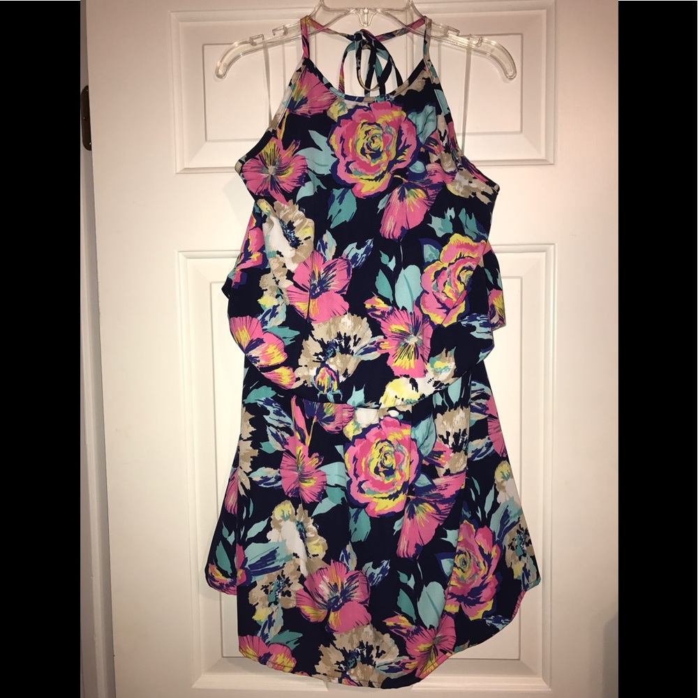 {Monday Dress} Floral Halter Top Dress