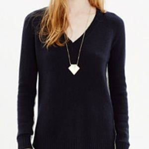Madewell 100% Merino Wool, Black Vneck sweater
