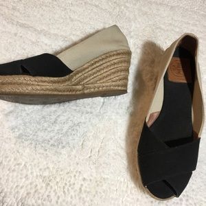Tory Burch Canvas Wedges