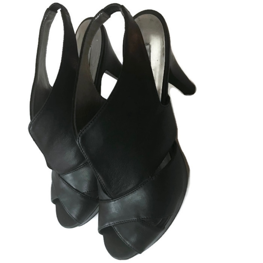 Steve Madden Black Peep Toe Boot Like Sandal
