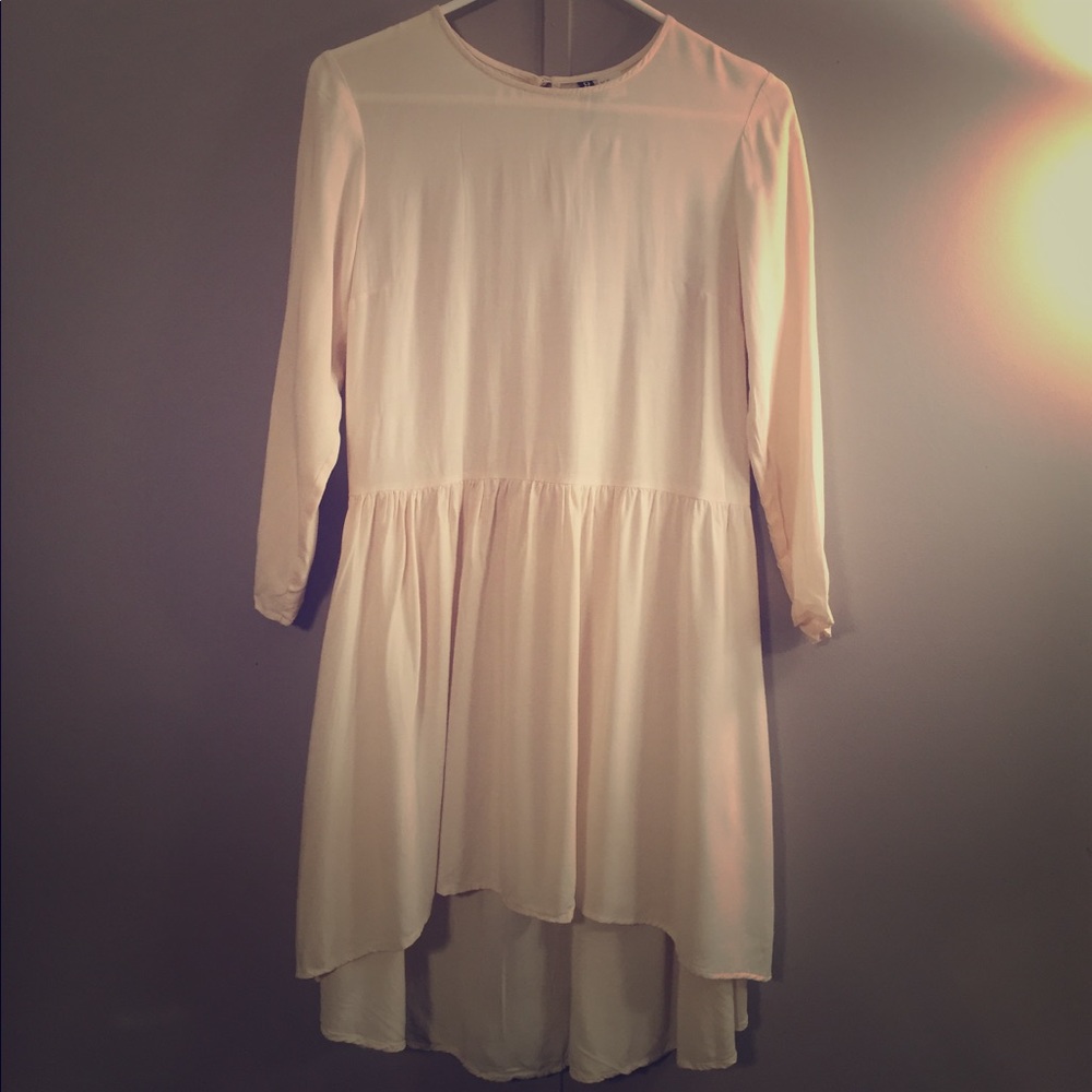 H&M Cream High Low Dress