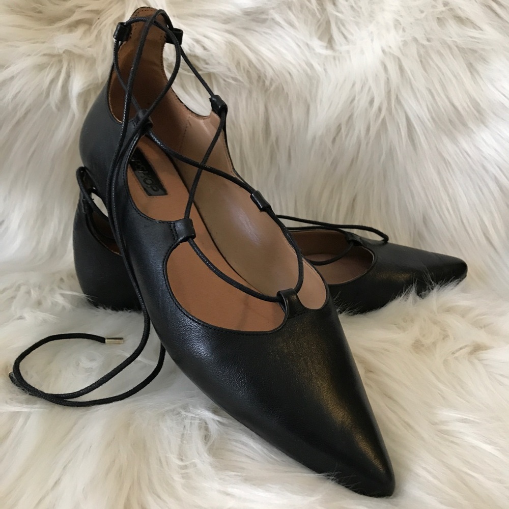 TOPSHOP Kingdom Ghillie Pointed Flats