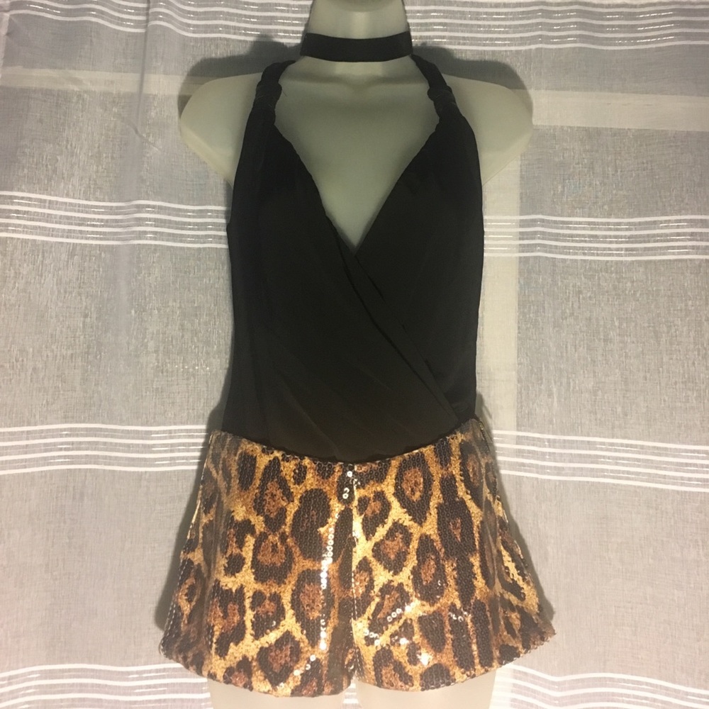 Bebe Black Low Cut Bodysuit