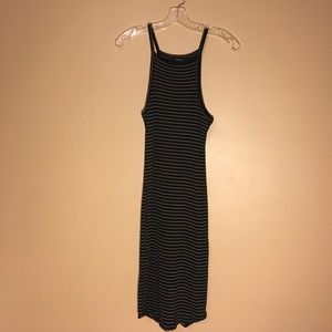 Fitted black and white dress