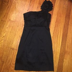 One shoulder little black dress