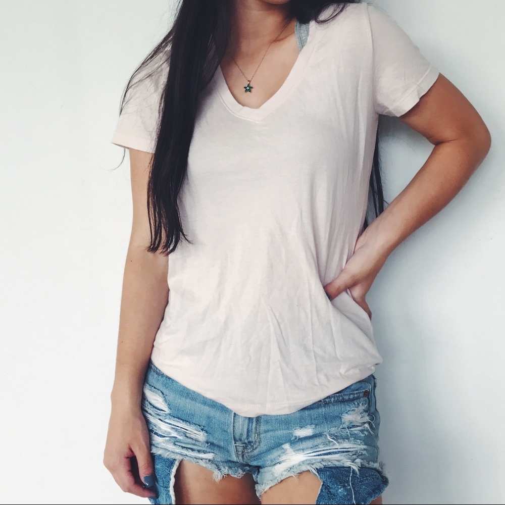 Baby Pink V Neck