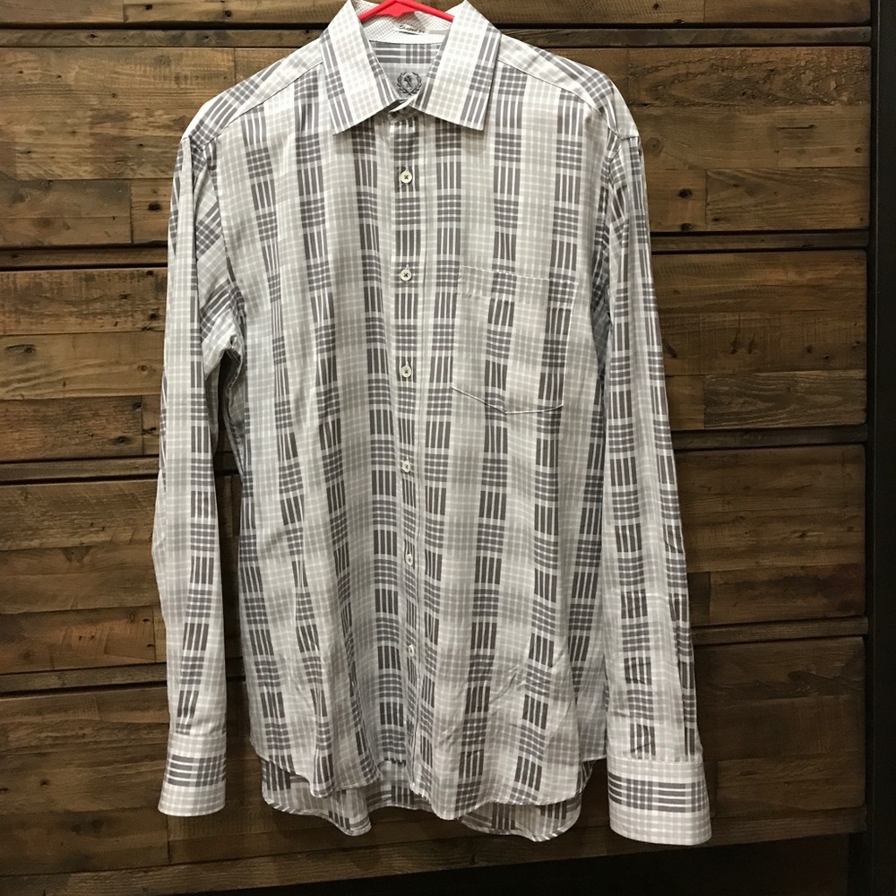 Bugatchi grey button down dress shirt
