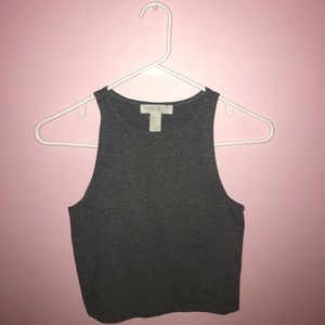 Gray Crop Top