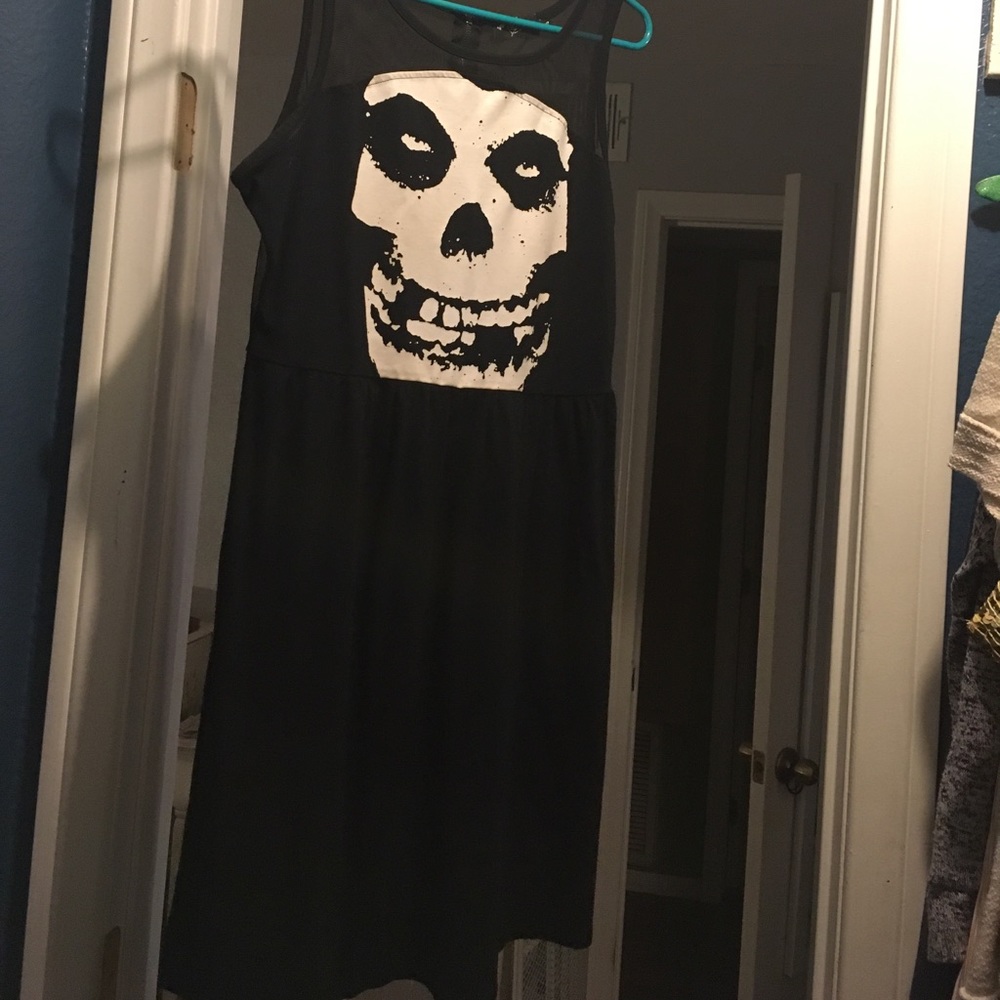 Skull dress with sheer back