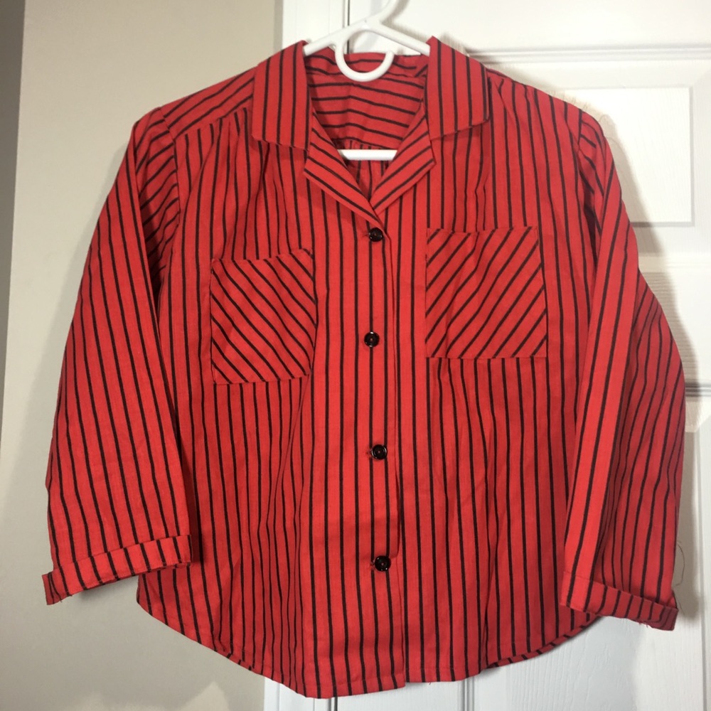 Custom made, hand-stitched button down! S/M!