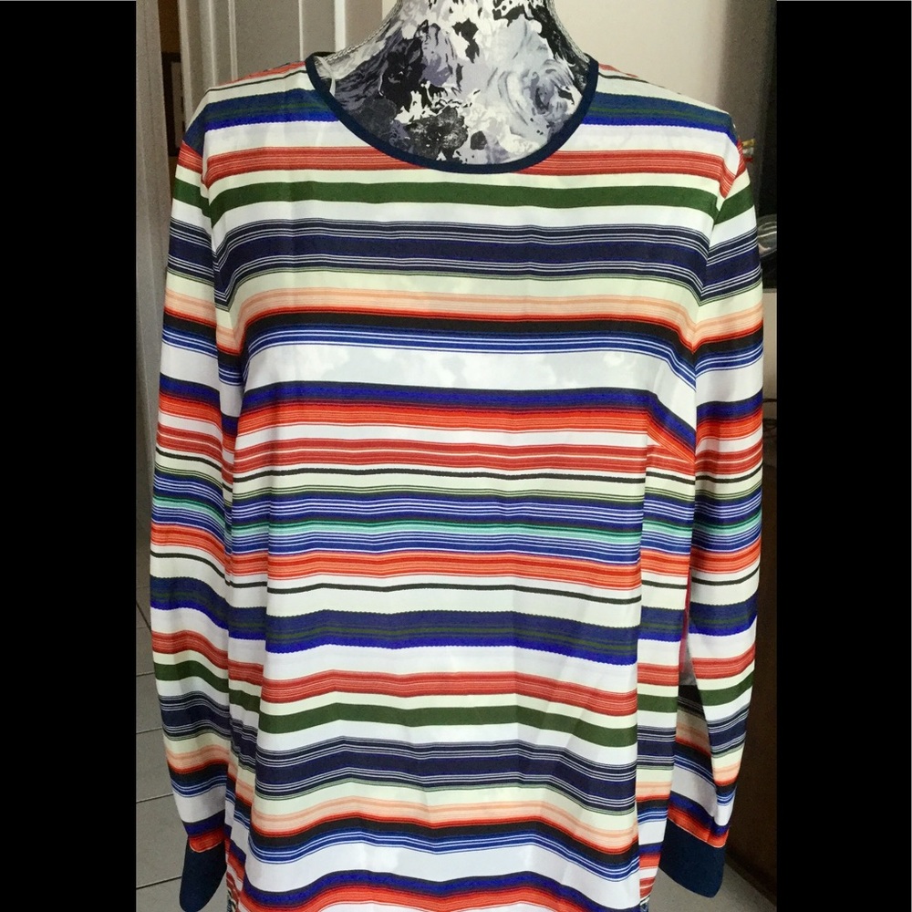 Vince Cumuto stripped long sleeve blouse