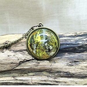 Nature Jewelry! Natural real moss necklace