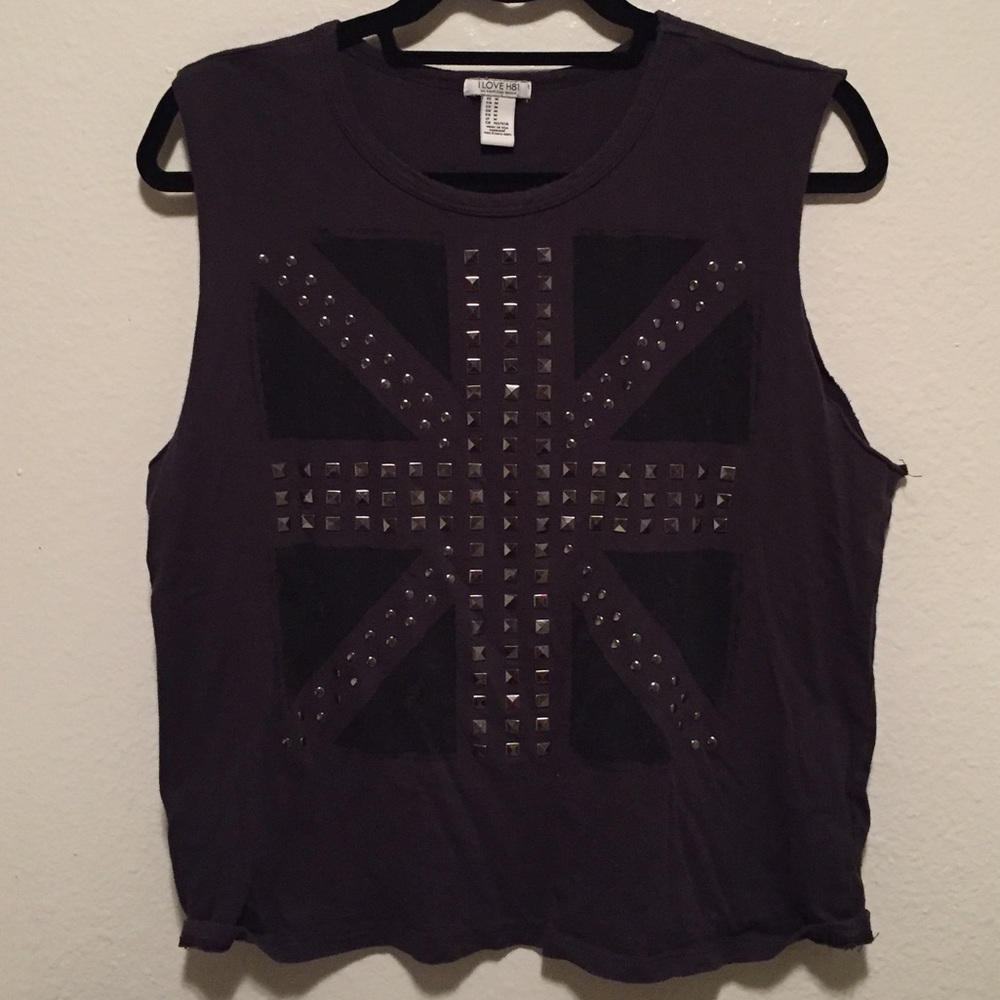Studded Union Jack (British Flag) Tank Top