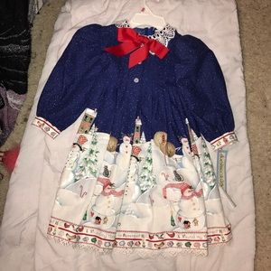 Vintage little girl holiday dress