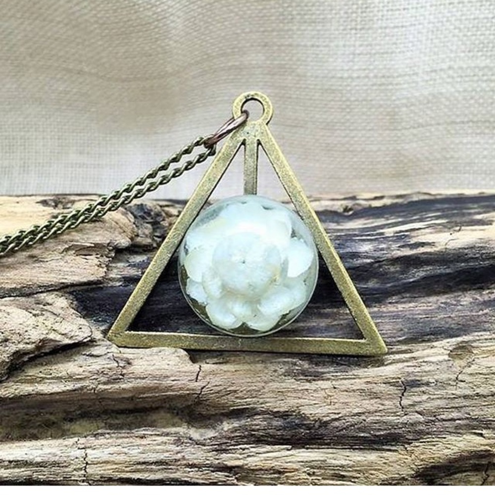 Nature Jewelry! real straw flower Harry Potter