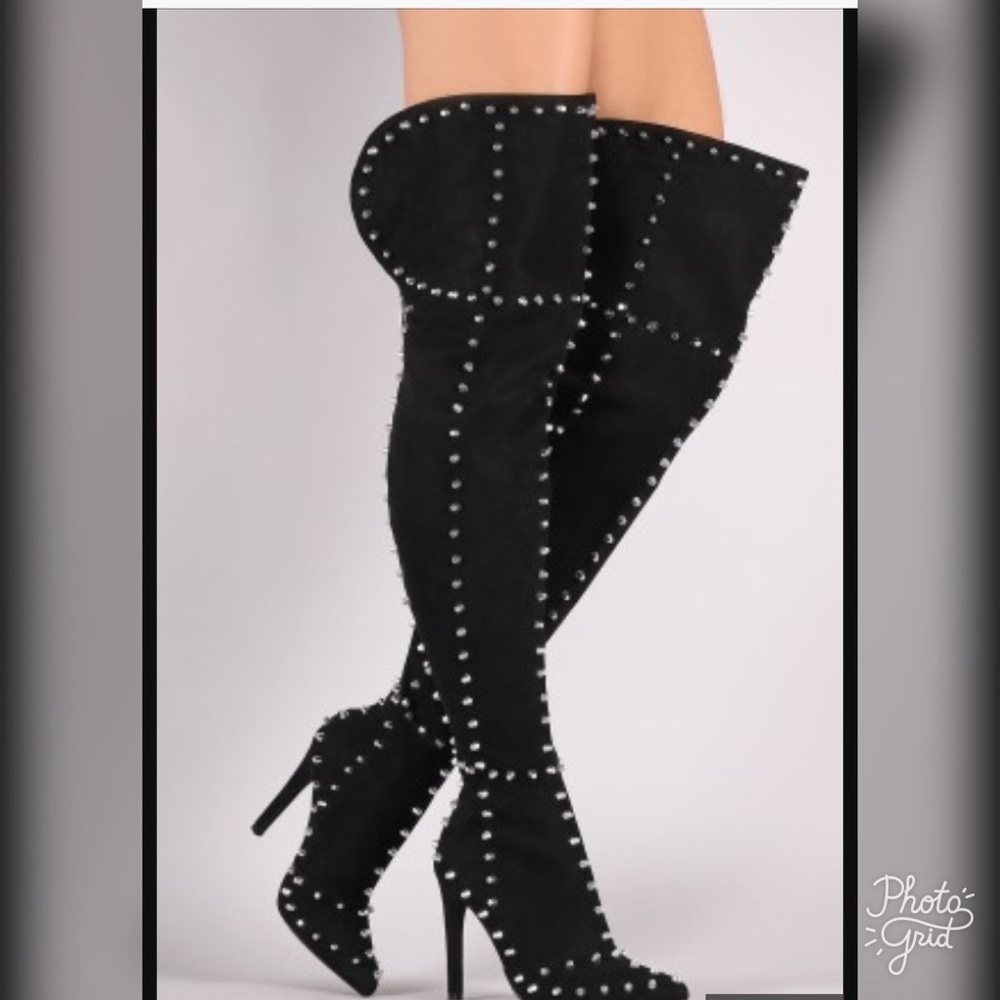 PRE-ORDER Studded thigh high - Picture 1 of 5