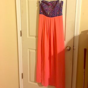 Strapless Colorful Dress