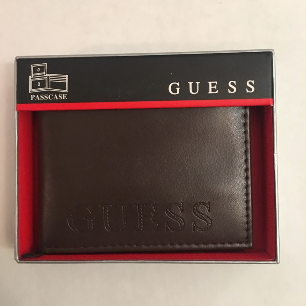 🆕 NWT Guess Wallet brown/Passcase with box 📦