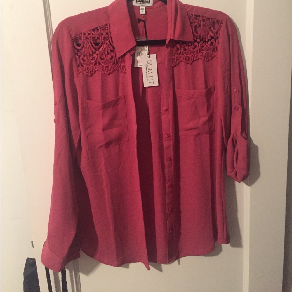 Hot pink Express Portofino Shirt