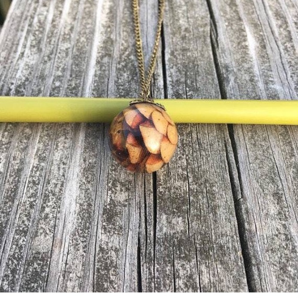 Nature Jewelry! Natural Real Pinecones Sphere