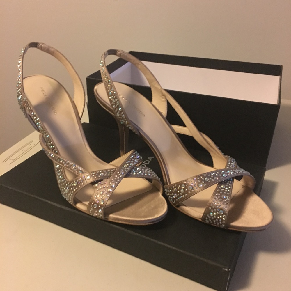 Pelle Moda "Gretel" Rose Taupe Silk Sandal