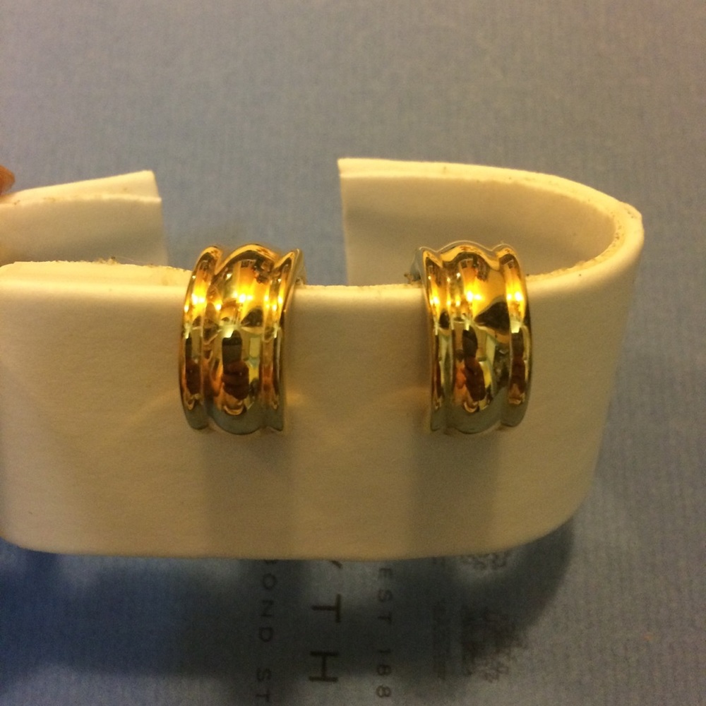 Gold tone earrings