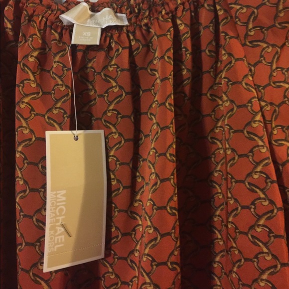 Micheal Kors, XS Orange Spice Blouse NWT - Picture 2 of 3