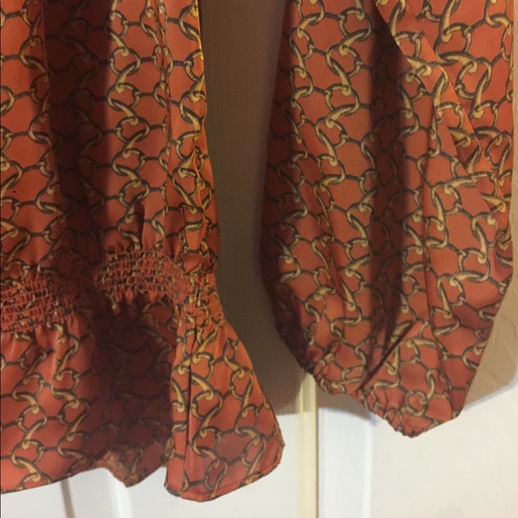Micheal Kors, XS Orange Spice Blouse NWT - Picture 3 of 3