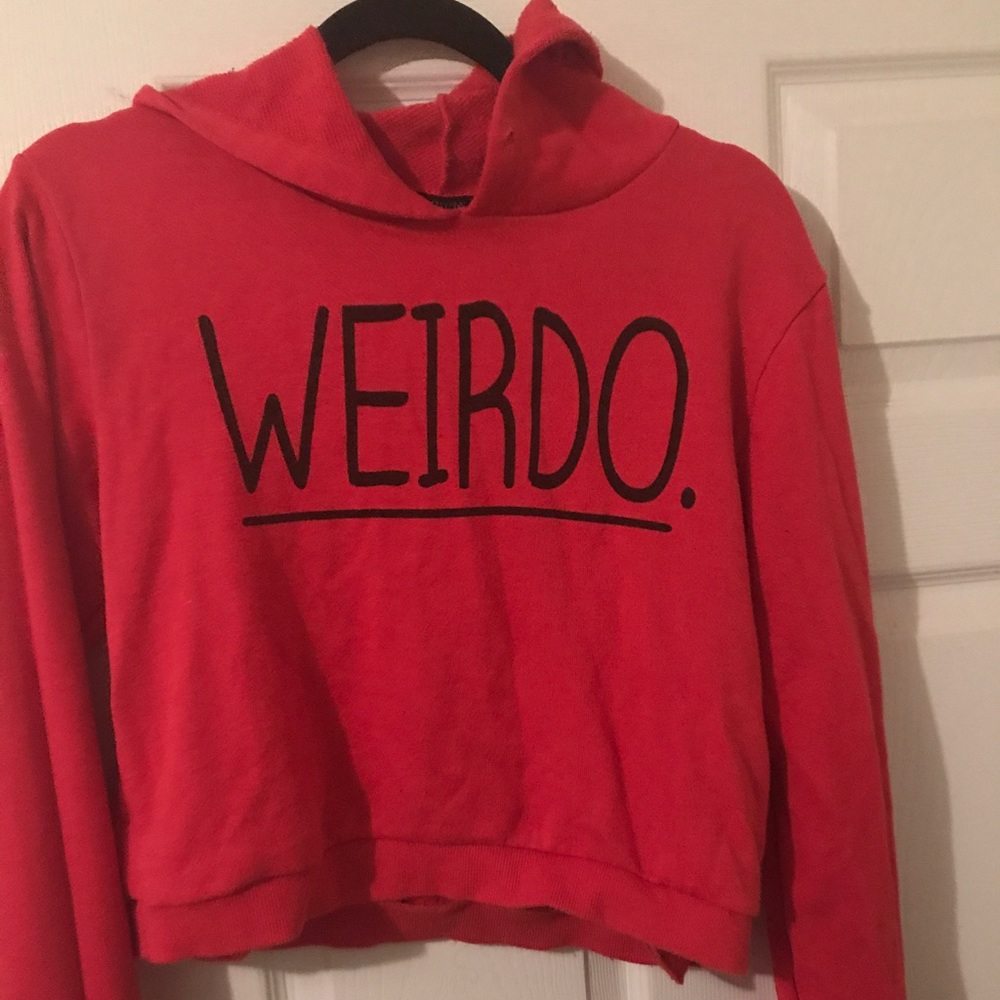 Forever 21 "Weirdo" crop hoodie