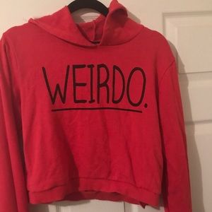 Forever 21 "Weirdo" crop hoodie