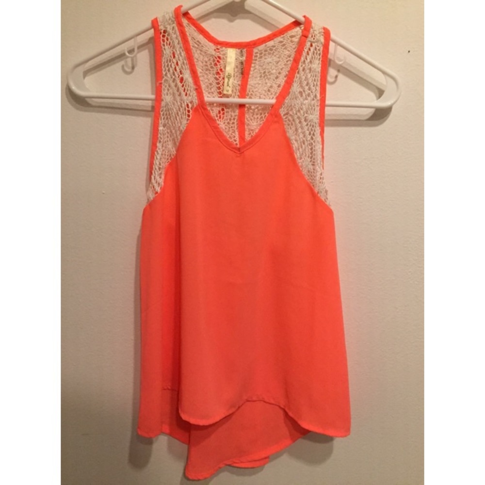 Pink Cross-Back Tank Top