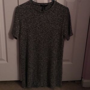 Gray/black sweater dress