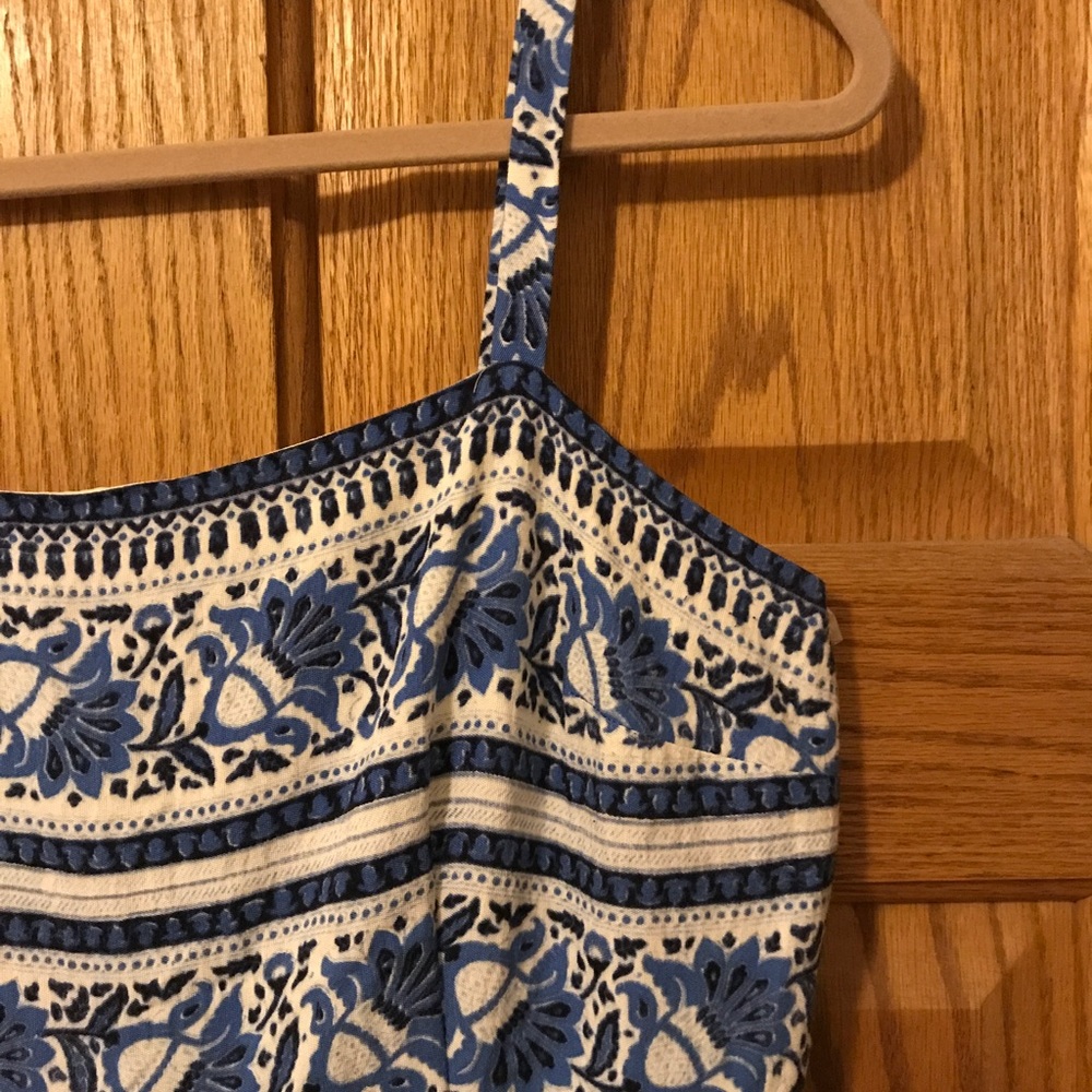 Summer dress blue and white print
