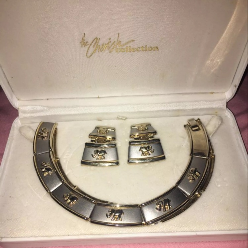 CHERISH collection choker and clip on earrings