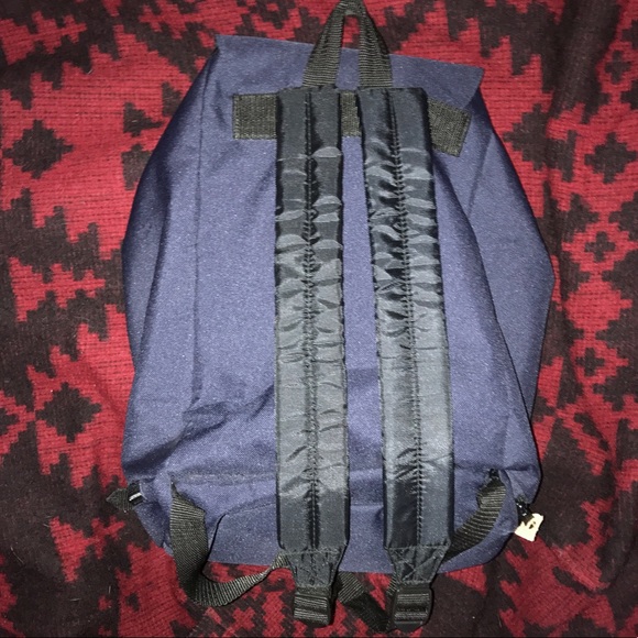 90s Vintage Backpack Hiking Backpack Camping Suede Cinch Tote Bag - Picture 3 of 4