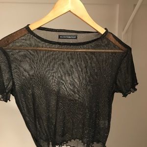 Shimmer mesh shirt