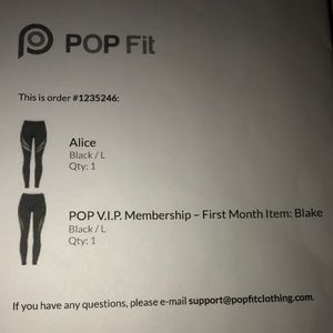 2 Pop fit leggings both for sale