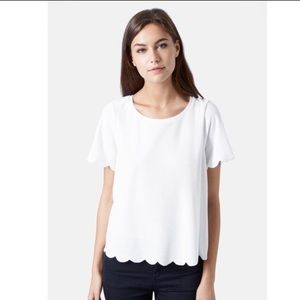 Topshop Scallop Frill Tee