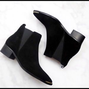 New Marc Fisher Suede Pointed Toe Chelsea Boots