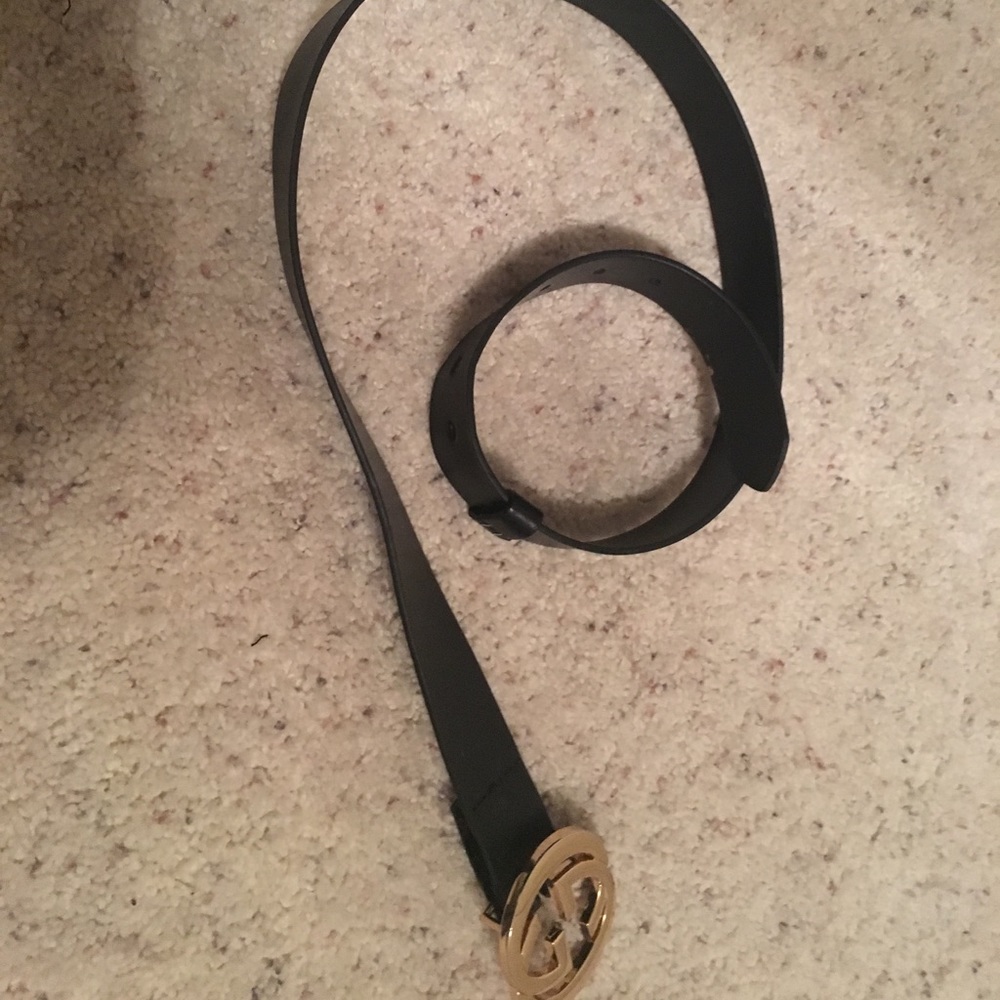 Gucci belt black men's  30-44 belt size