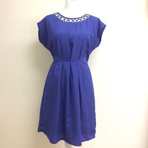 Bebop blue cap sleeve dress