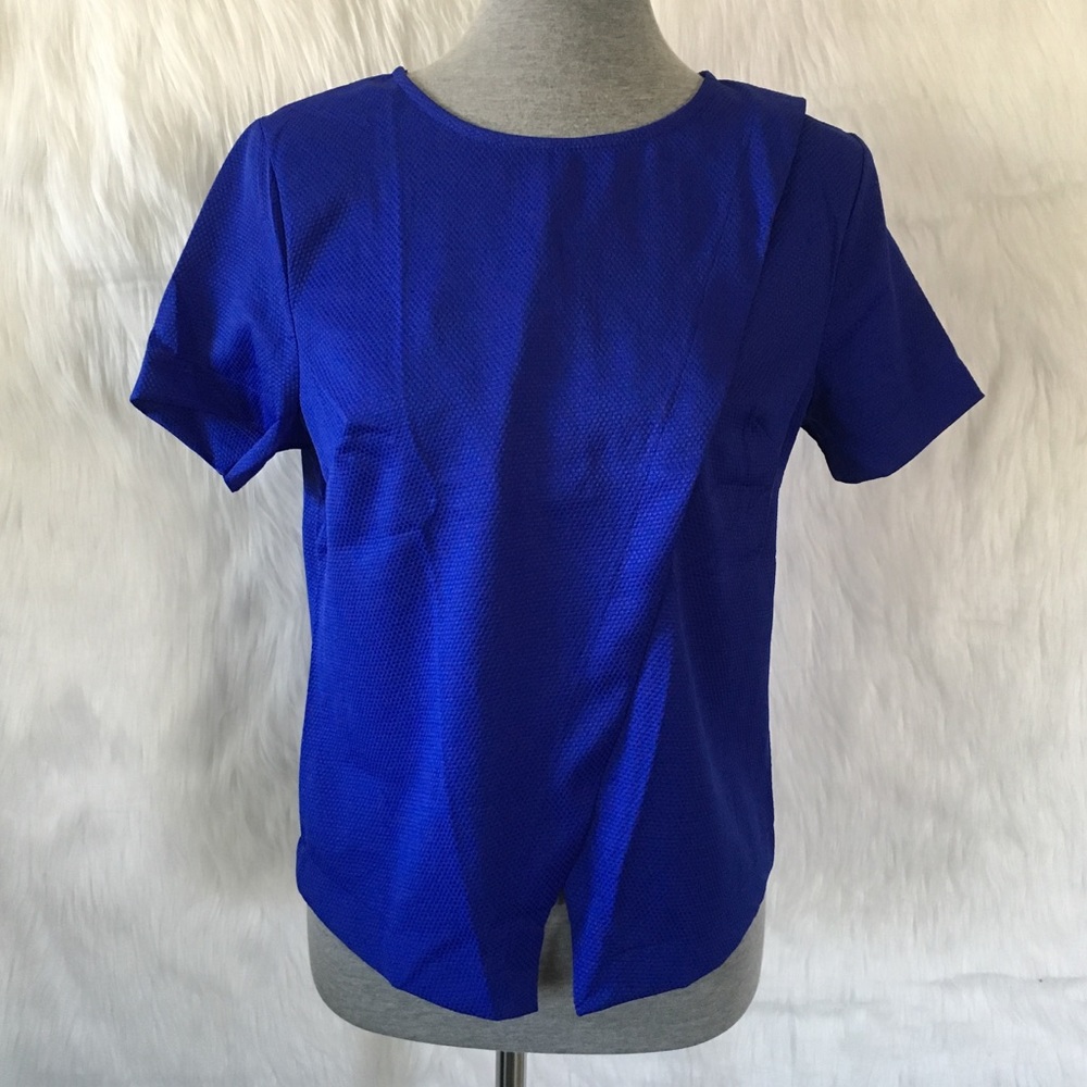 ✨ NWT Mine Asymmetrical Cobalt Blouse