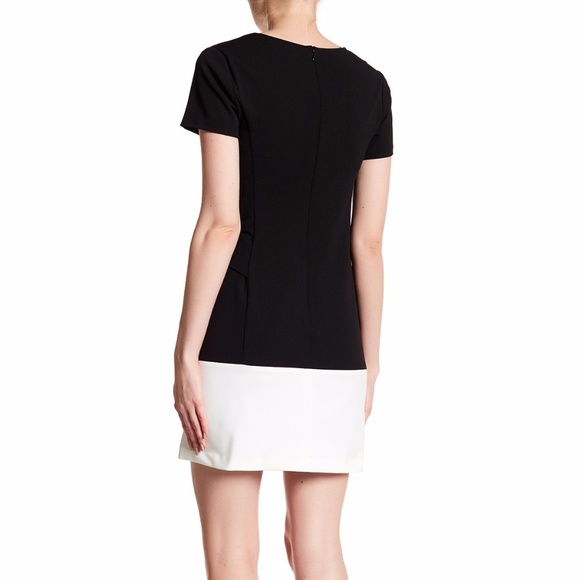 CYNTHIA STEFFE Black & White 'Nikki' Colorblock Fit & Flare Dress NWT Size 8 - Picture 7 of 7