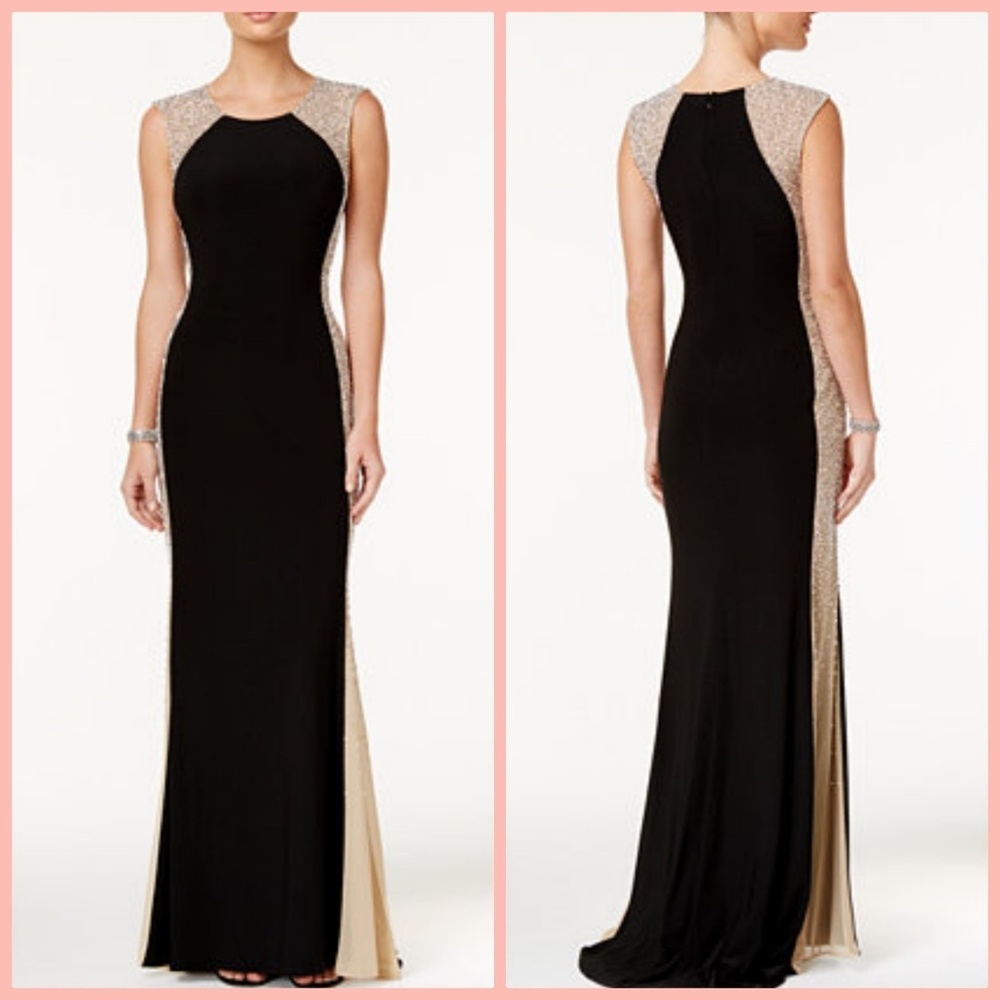 Xscape Rhinestone illusion Gown