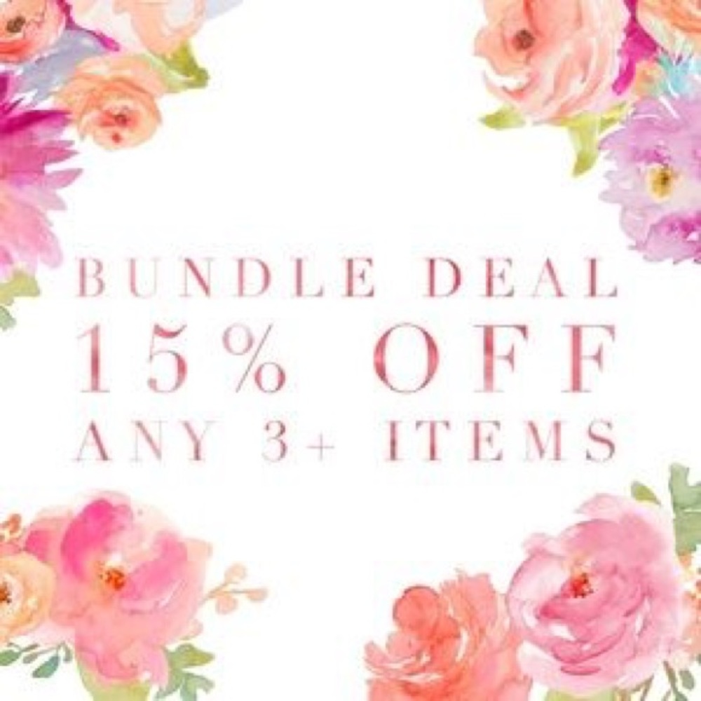 Bundles 15% off 3+ items