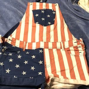 American Rag Overall Shorts